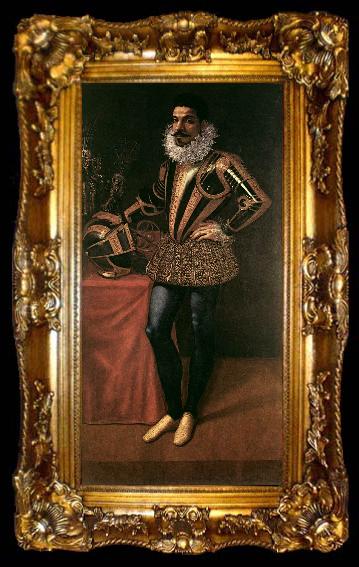 framed  FIGINO, Giovanni Ambrogio Portrait of Lucio Foppa  tu, ta009-2